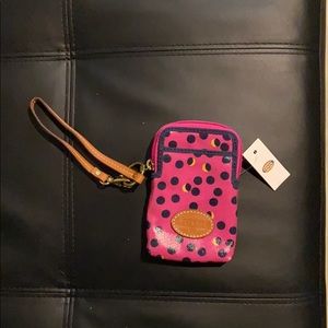 Authentic Fossil wristlet/phone holder